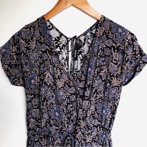 AZALEA Jumpsuit Romper Medium Paisley Surplice Neckline Boho
